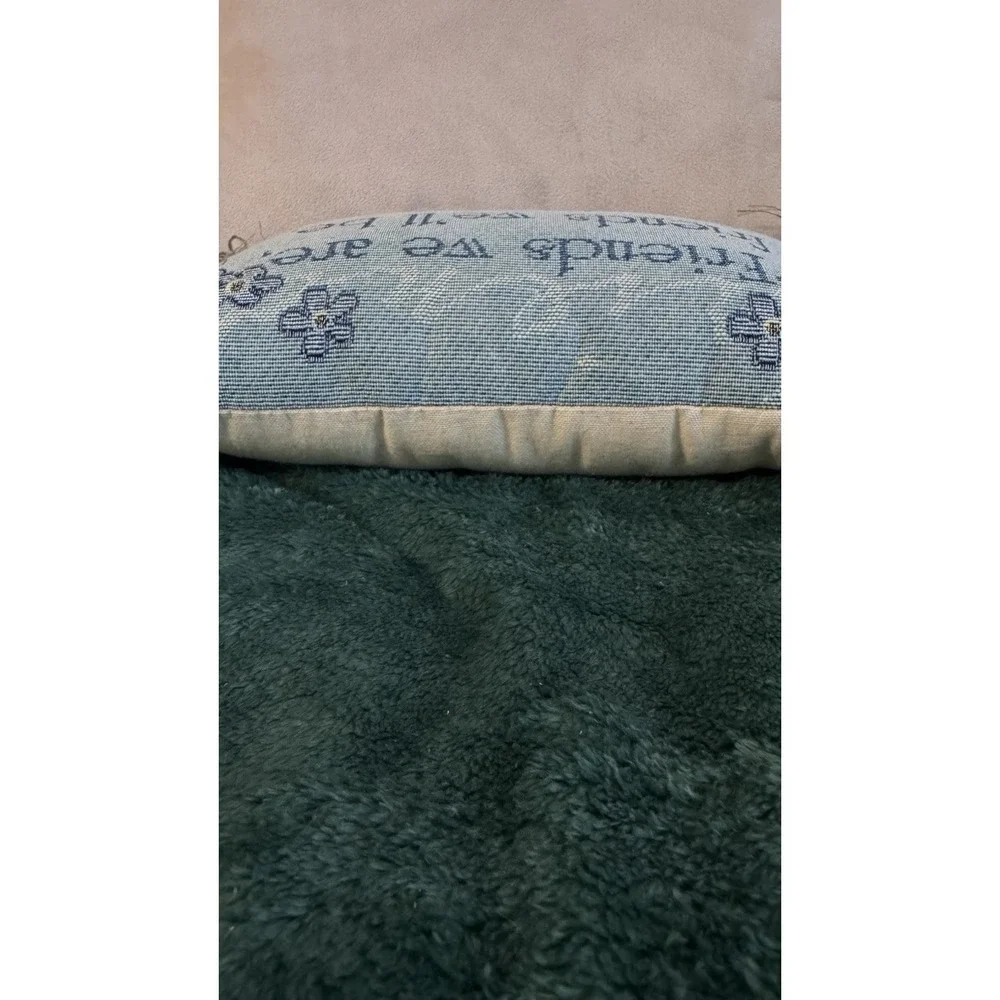 Vtg Friends We'll Be, Friends Forever You And Me Tapestry Pillow 14.5